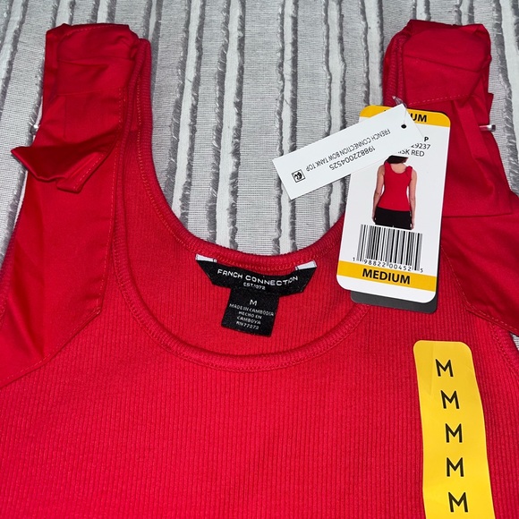 French Connection Bold Red Tank Top - Picture 3 of 6